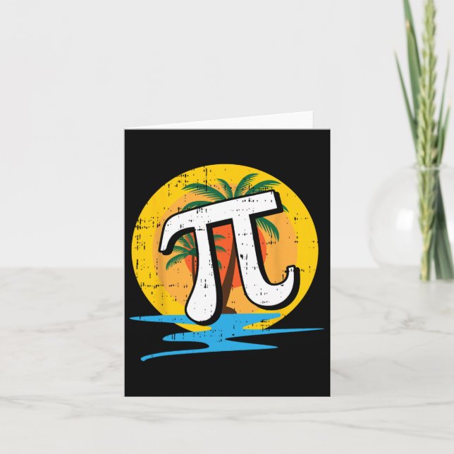 Carte Summer Pi Day Retro Beach Math (Devant)