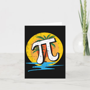 Carte Summer Pi Day Retro Beach Math