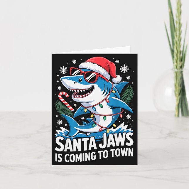 Carte Summer Santa Jaws Vacation Christmas In July Shark (Devant)
