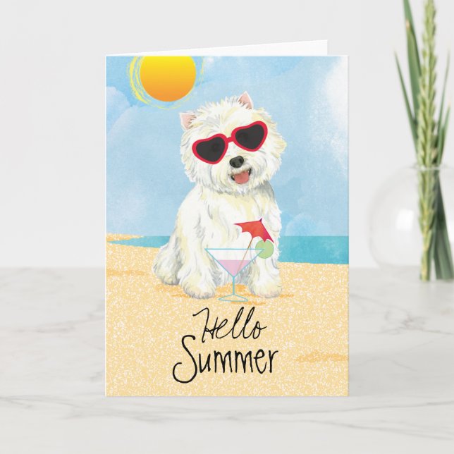Carte Summer Westie (Devant)