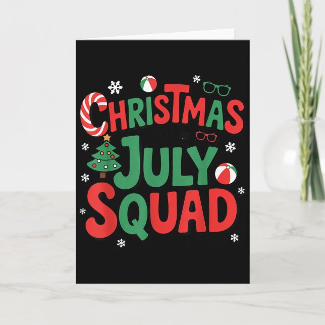 Carte Summer Xmas Christmas In July Squad Funny Aloha To (Devant)