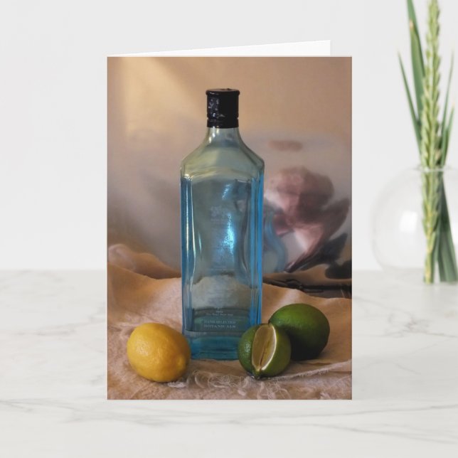 Carte "Summertime" "La vie morte avec bouteille et agrum (Devant)