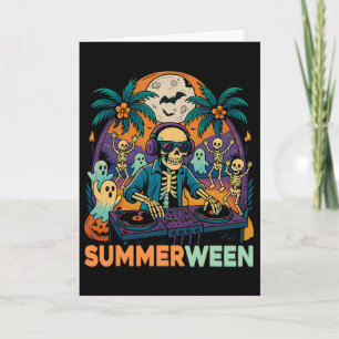 Carte Summerween Dj Skeleton Beach Party Halloween