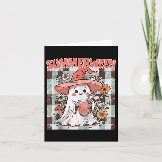 Carte Summerween Funny Halloween Automne Trending Design (Devant)