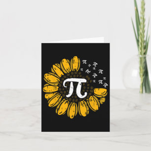Carte Sun-flower Pi Jour Cool Symboles de mathématiques 