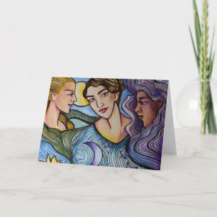 Carte Sun Moon Stars Art féminin