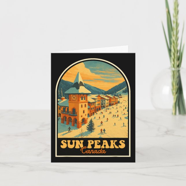 Carte Sun Peaks Canada Conception Ancienne Village de Sk (Devant)