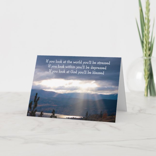 Carte Sun Rays Lakeshore Storm Clouds Look at God (Devant)