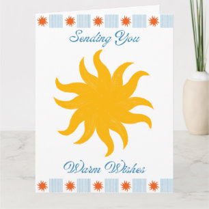 Carte Sunburst Envoyant des Vœux Chaleureux