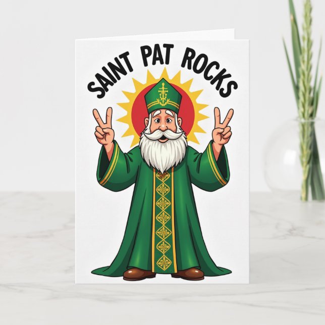 Carte Sunburst Saint Pat Rocks (Devant)