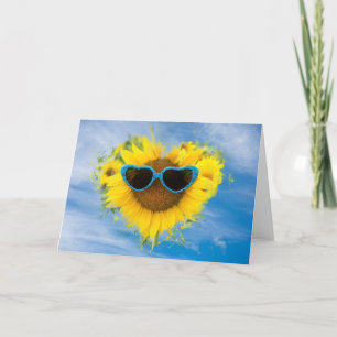 Carte Sunflower Anniversaire Coeur
