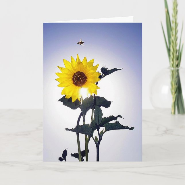 Carte Sunflower & Bee (Devant)