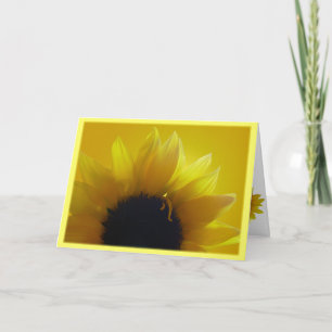 Carte Sunflower Carte Fleur Jaune Carte de voeux