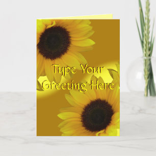 Carte Sunflower Carte Fleur Jaune Carte de voeux p