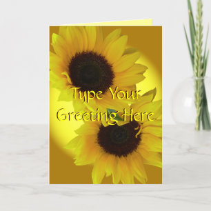 Carte Sunflower Carte Fleur Jaune Carte de voeux p