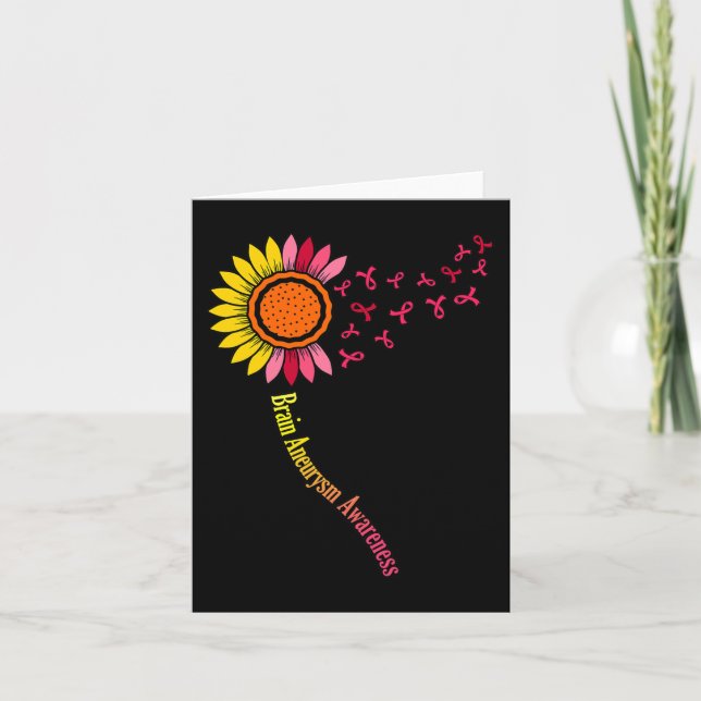 Carte Sunflower Cerveau Aneurysme Mois de sensibilisatio (Devant)