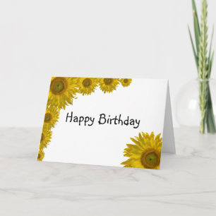 Carte Sunflower Edge Joyeux anniversaire