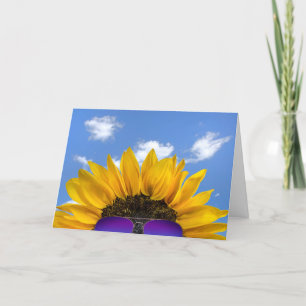 Carte Sunflower et lunettes de soleil à demi-anniversair