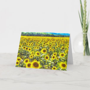 Carte Sunflower Field Vincent Van Gogh