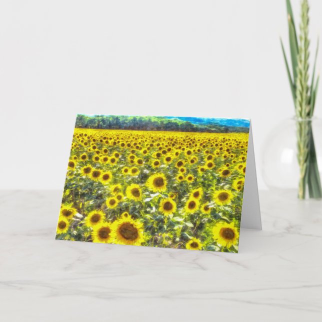 Carte Sunflower Field Vincent Van Gogh (Devant)