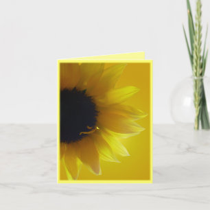 Carte Sunflower Fleur Jaune Carte de voeux Blank