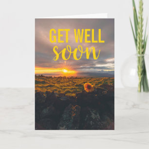 Carte Sunflower   Get Well Soon