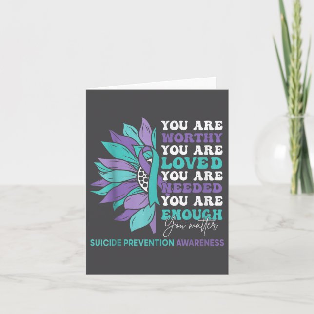 Carte Sunflower Motivational Suprt Suicide Prevention Aw (Devant)