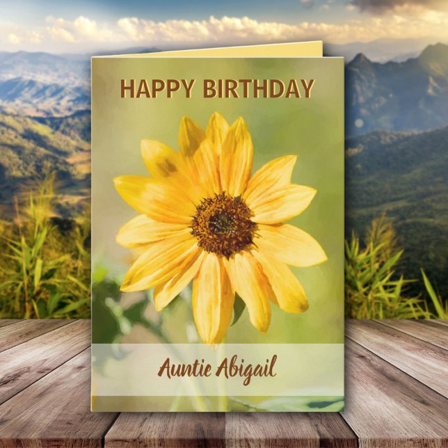 Carte Sunflower Personnalisée Joyeux Anniversaire (Créateur téléchargé)