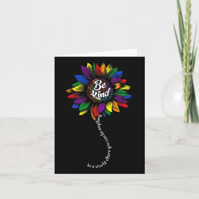 Carte Sunflower Sensibilisation sur l'autisme Be Kind Pu (Devant)