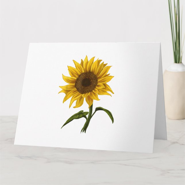 Carte Sunflower Sunshine Floral Aquarelle Fleur (Devant)
