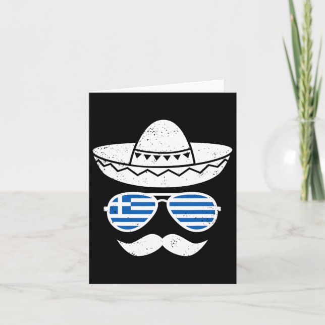 Carte Sungles Grecs Pâques Cinco De Mayo Mexicains Garço (Devant)