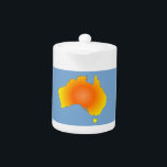 Carte Sunny Australie<br><div class="desc">Une version ensoleillée pour la carte australienne. Image en jaune et orange. Arrière - plan bleu dans les images sélectionnées.</div>