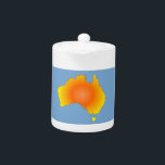 Carte Sunny Australie<br><div class="desc">Une version ensoleillée pour la carte australienne. Image en jaune et orange. Arrière - plan bleu dans les images sélectionnées.</div>