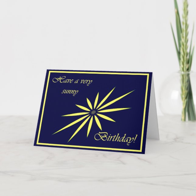 Carte Sunny Birthday ! (Devant)