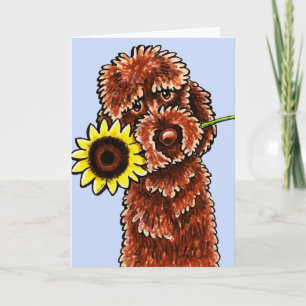Carte Sunny Chocolate Labradoodle Off-Leash Art™