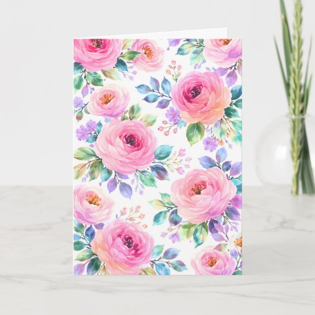 Carte Sunrise Floral Boho Custom Name Design             (Devant)