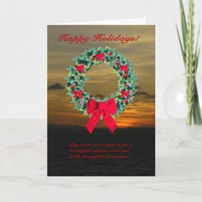 Carte Sunrise Happy Holidays (Devant)