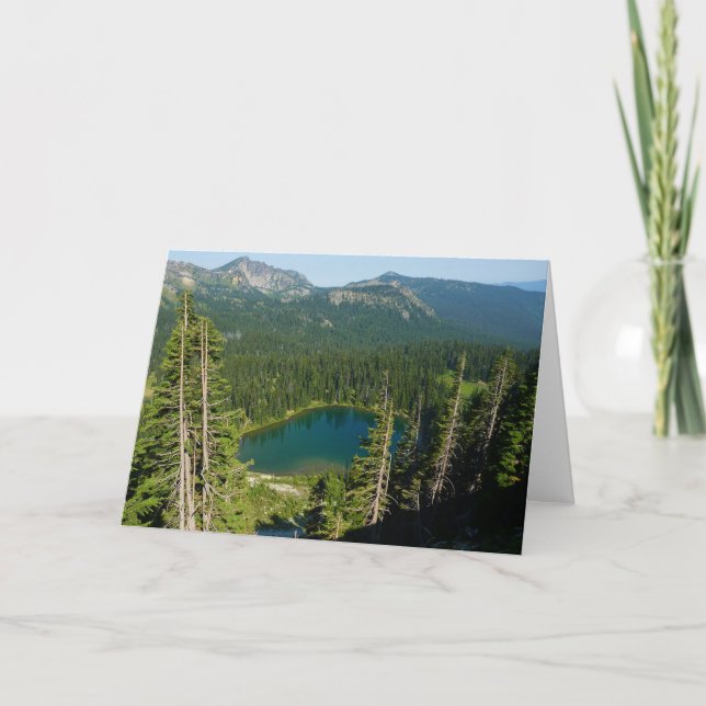 Carte Sunrise Lake de Above au parc Mount Rainier (Devant)