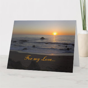 Carte Sunset Beach For Love Anniversaire