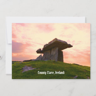 Carte Sunset County Clare Dolmen Salutation