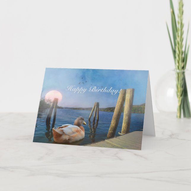 Carte Sunset Duck Joyeux Anniversaire ! (Devant)