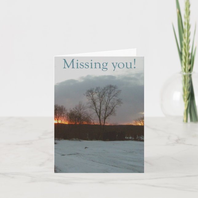 Carte Sunset Missing You (Devant)