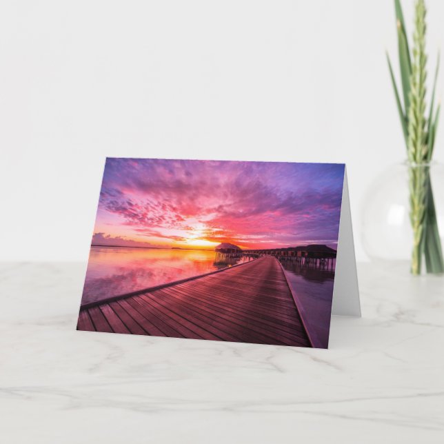 Carte Sunset on Maldives Island | Water Villas Resort (Devant)