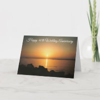 Sunset Personalised 40th Wedding Anniversary