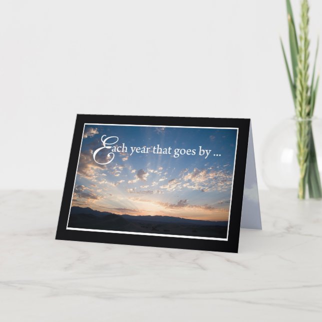 Carte Sunset Sky Anniversaire Religieux (Devant)
