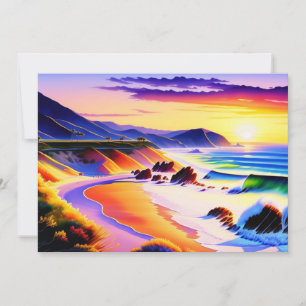 Carte Sunset Watercolor de Californie