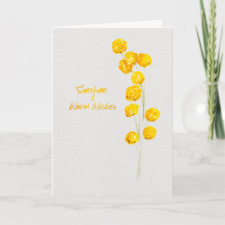 Carte Sunshine and Warm Wishes Yellow Billy Buttons