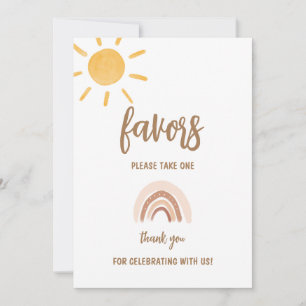 Carte Sunshine Baby shower Favors