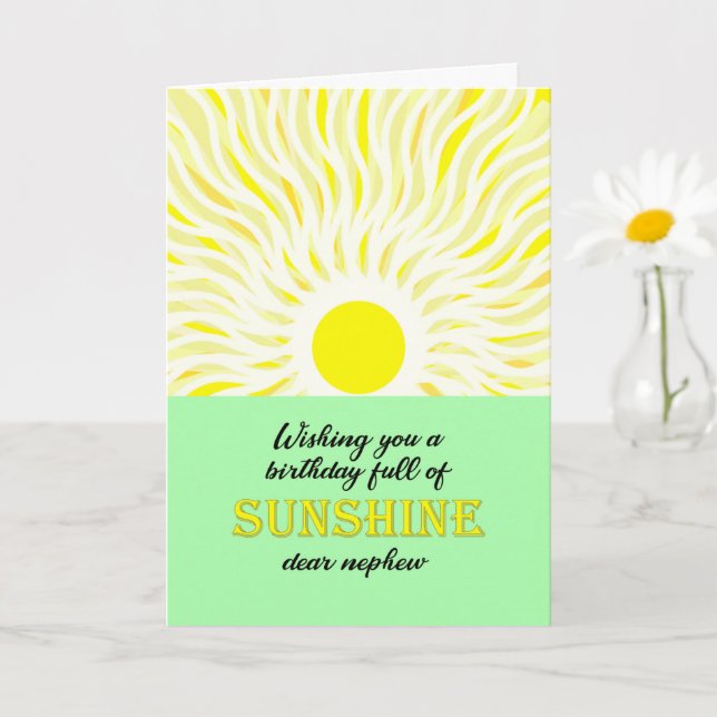 Carte Sunshine Bright Birthday (Petite plante)