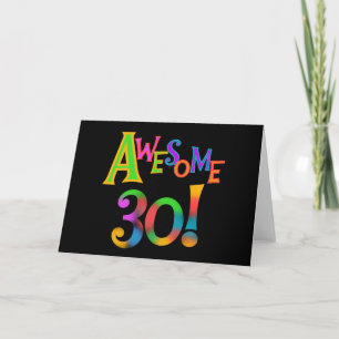 Carte Super 30 T-shirts et cadeaux d'anniversaire